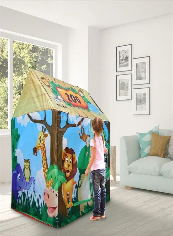 Zyamalox Explore The Jungle With Kids Tent House for Boys and Girls, Animal Print Tent for Magical Playtime Fun - Image 5